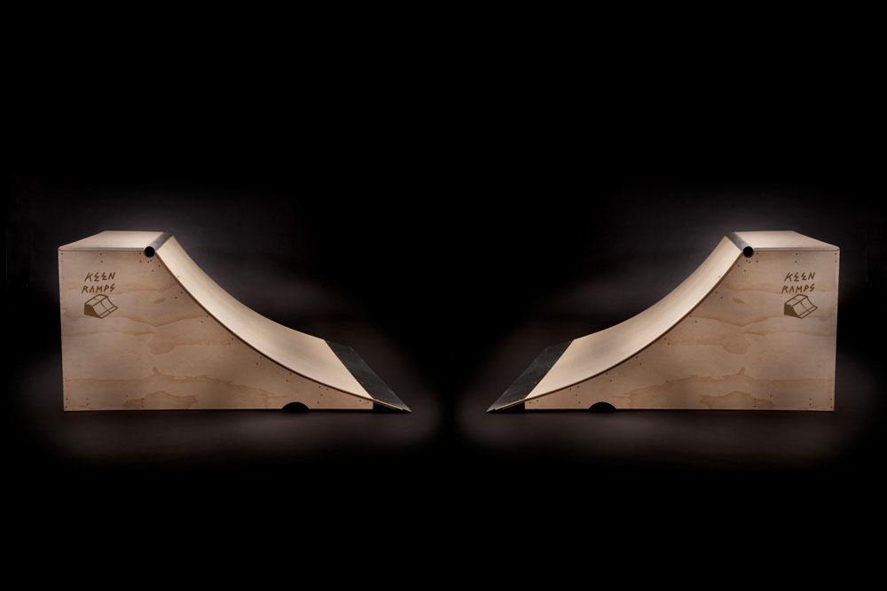 (two) 3'x8' Quarter Pipes Keen Ramps